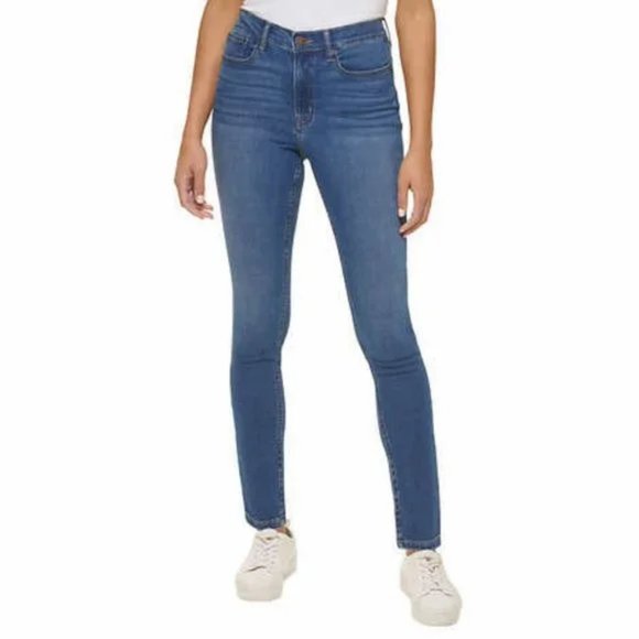 NWT Calvin Klein Jeans Ladies' High Rise Malibu Blue Skinny Jeans Size 4 - Picture 1 of 12